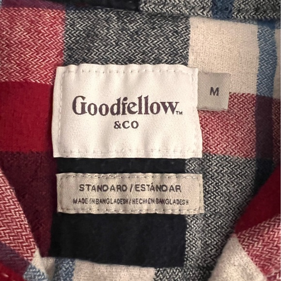 Goodfellow & Co. Plaid Button Down Shirt Size M - Picture 4 of 5
